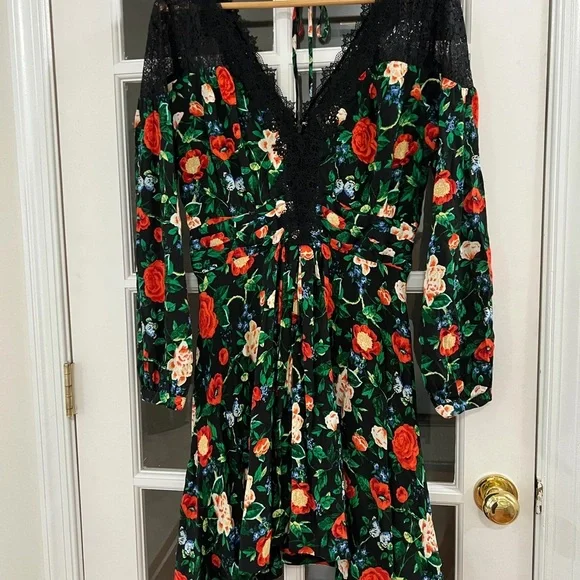 Anthropologie Lacy V-Neck Mini Dress - Size 8 - Picture 3 of 11